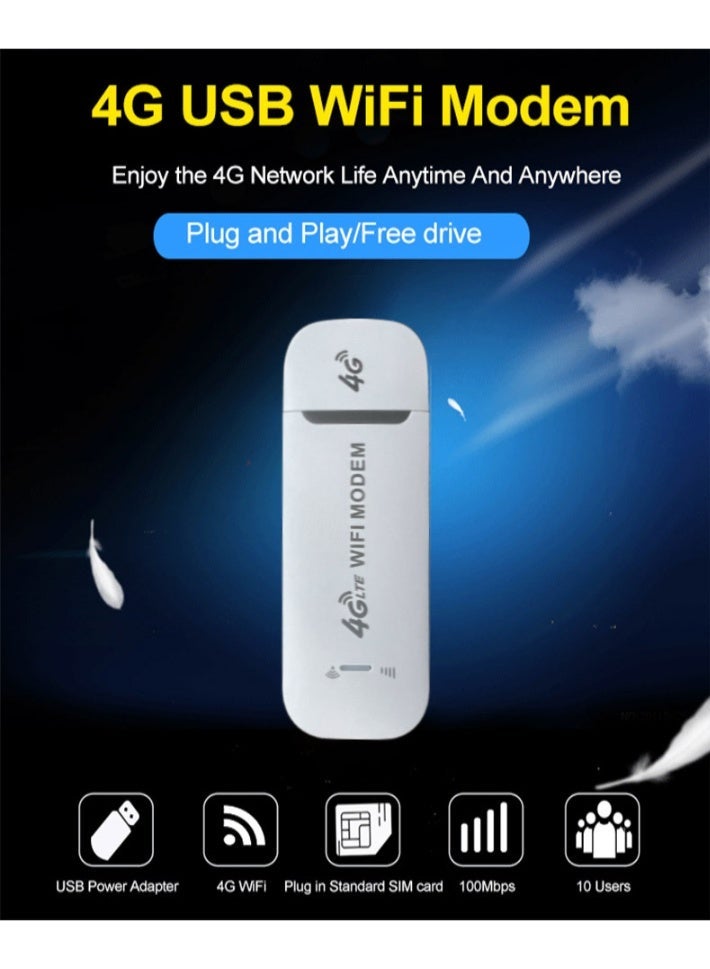 4G mobile WiFi router 100Mbps high-speed portable travel WiFi modem with SIM card slot, up to 10 devices can be shared - Image 4