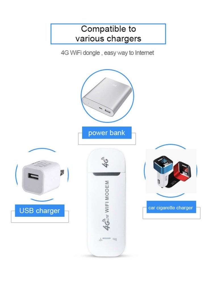 4G mobile WiFi router 100Mbps high-speed portable travel WiFi modem with SIM card slot, up to 10 devices can be shared - Image 2