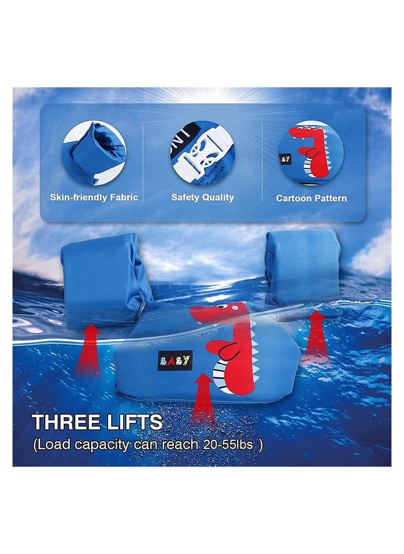 Generic Toddler Life Jacket, Swim Vest Swim Floaties for Toddlers Girls and Boys 20-55 pounds, Kids Swim Vests for Pool, Beach, Lake and River, Baby Life Jacket Floatie Device, Water Sports Learning Equipment - Image 2