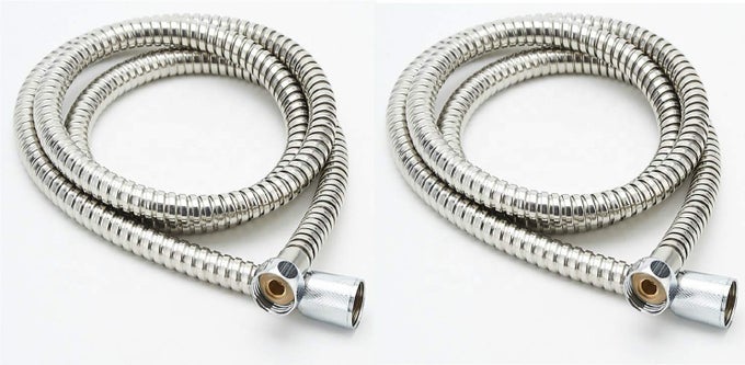 TOILET SHOWER 1 MTR SS 304 FLEXIBLE HEALTH FAUCET SHOWER TUBE PIPE PACK OF 2