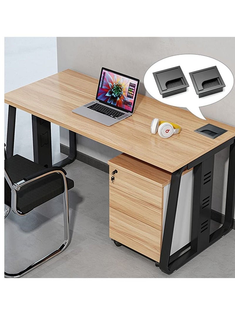 Cable Grommet  6PCS Computer Desktop Decorative Grommet Plastic with Brush Tidies for Home and Office Table Surface Port Hole Covers (Size: 8 * 8cm) - Image 3