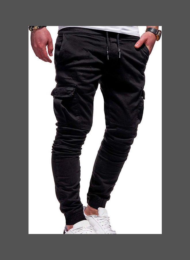 Loquat Ankle Tie Casual Trousers Black - Image 1