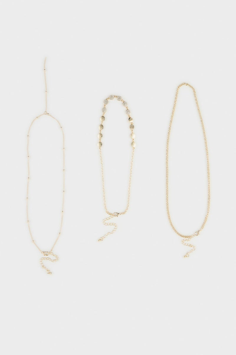 DeFacto Gold Woman Woman 3 Piece Necklace Set Casual - Image 3
