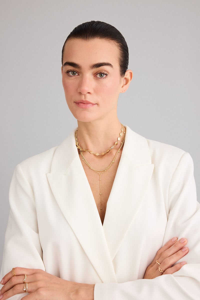 DeFacto Gold Woman Woman 3 Piece Necklace Set Casual - Image 1