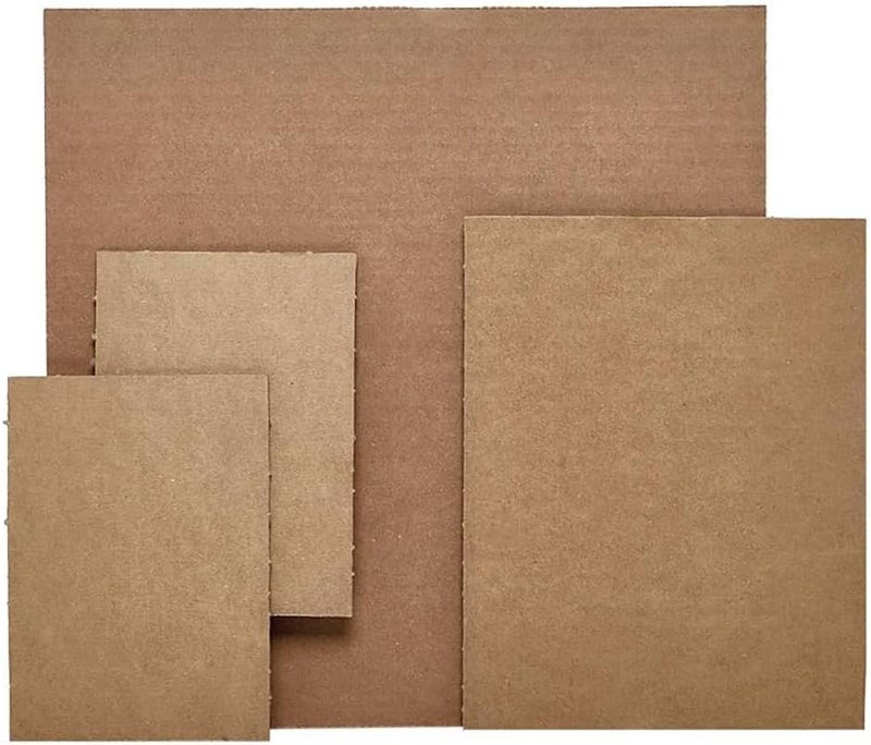 Cardboard Sheets, 24 x 18 Inch Brown Single-Wall Corrugated Sheets, Pack of 50 for Moving Supplies and Small Business Essentials