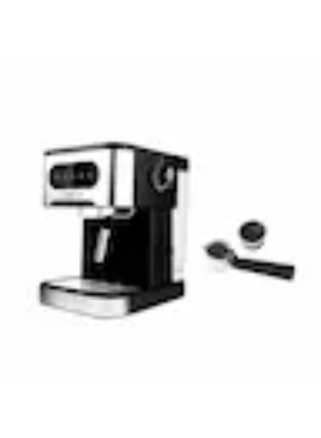 كاسل ماكينة قهوة كاسيل 1350 وات، 1.5 لتر، 5 وظائف، 20 بار، اسود فضي - CMT1350 - Image 2