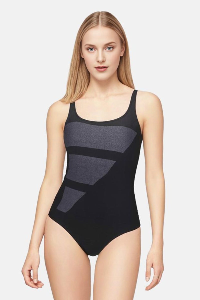 Adidas Women Brand Logo One Piece Swimwear, Black  - Image 1