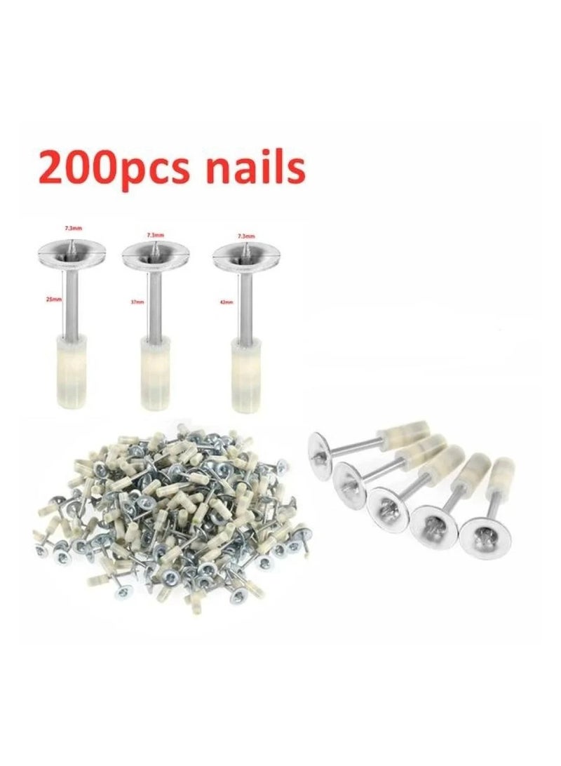 Steel Nails Compatible with Nail Gun / 200 Pieces Multi-Color - Image 1