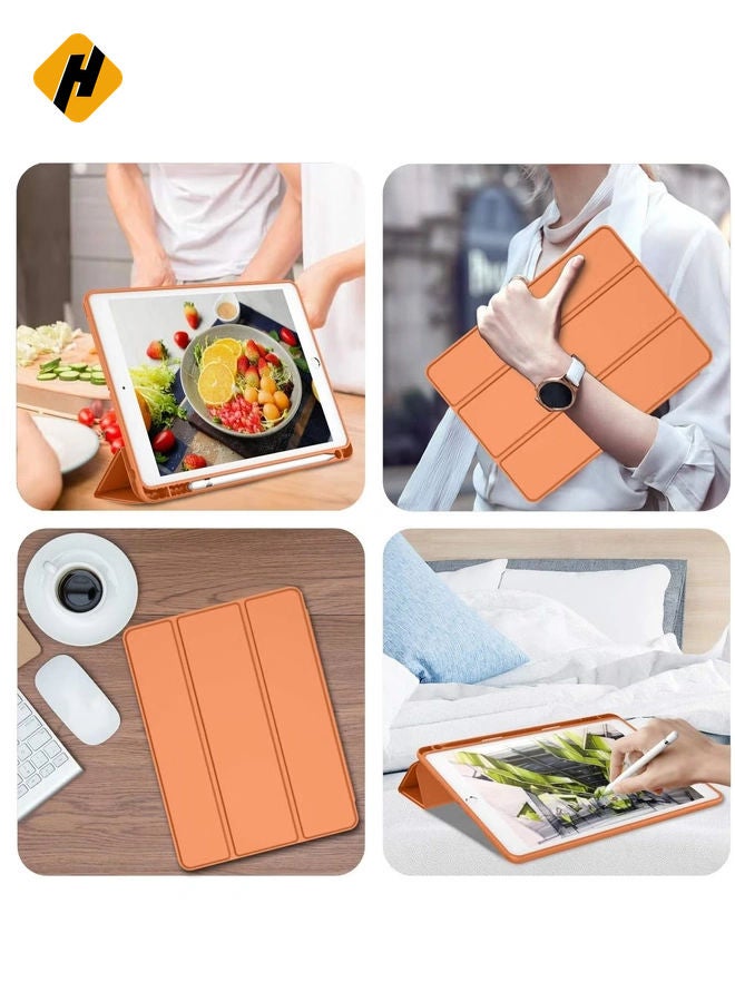 HuHa iPad 9th Generation Case 2021 iPad 8th Generation Case 2020 10.2 Inch with Pencil Holder iPad 7th Gen 2019 Case with Soft Baby Skin Silicone Back Auto Wake Sleep Cover - Image 4