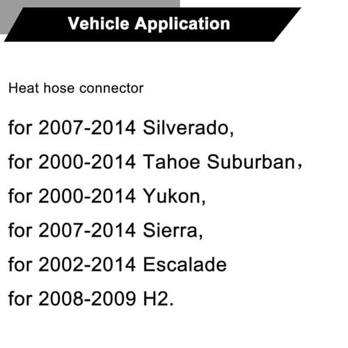 koxuyim Heater Hose Connector Compatible with Select Cadillac Escalade, Chevrolet Suburban/Tahoe/Silverado, GMC Sierra/Yukon 800-414CD, 15055342, 800-414 (Black), 15055343,800413(white) - Image 3
