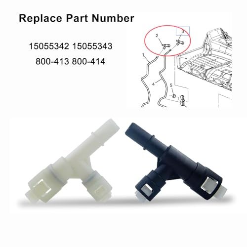 koxuyim Heater Hose Connector Compatible with Select Cadillac Escalade, Chevrolet Suburban/Tahoe/Silverado, GMC Sierra/Yukon 800-414CD, 15055342, 800-414 (Black), 15055343,800413(white) - Image 4