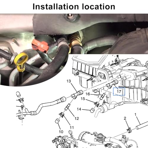koxuyim Heater Hose Connector Compatible with Select Cadillac Escalade, Chevrolet Suburban/Tahoe/Silverado, GMC Sierra/Yukon 800-414CD, 15055342, 800-414 (Black), 15055343,800413(white) - Image 5