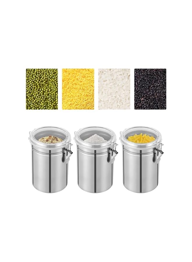 Green Tiger - 1.8L Stainless Steel Kitchen Sealed Canister Jar Coffee Sugar Tea Food Storage Container With Transparent Lid - Image 4