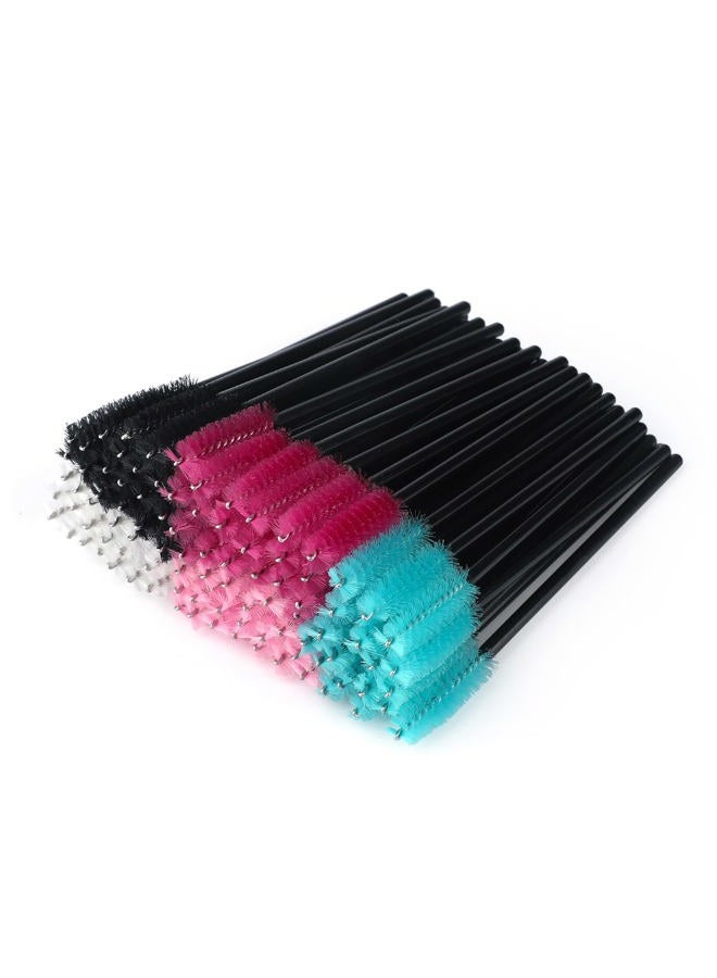 g2plus 100PCS Disposable Eyelash Brushes, Adjustable Mascara Wands Makeup Applicator, Eyelash Spoolies Brushes for Eyelash Extensions and Eyebrows (Multi-colored) - Image 1