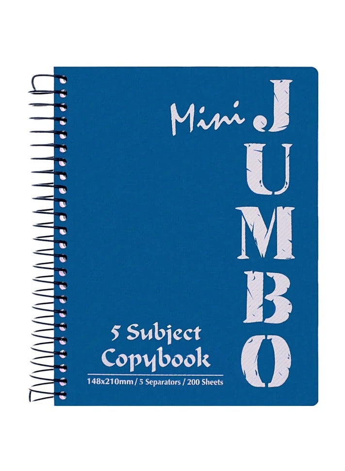 Mintra Mintra Mini Jumbo noteBook 14.7x21cm, Lined Ruling 200 Sheets, blue 