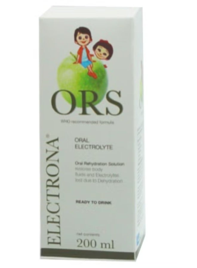 ORS Apple 200ml | Ready to Drink Oral Rehydration Solution | Electrolyte Hydration for Dehydration Recovery