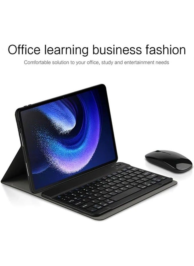 General - Compatible with Lenovo M10 Plus 3Gen 10.6 inch 2022 Case Keyboard Case for Lenovo M10 Plus 3Gen 10.6 Tablet Case with Black Bluetooth Wireless Keyboard - Image 1