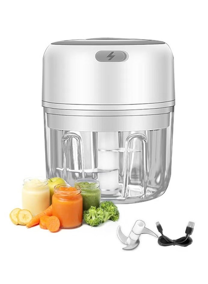 شراء جوي آلة تحضير طعام الأطفال، ومُحرك ثوم صغير - مُحضر طعام كهربائي صغير مع إمكانية إعادة الشحن عبر USB - Image 1