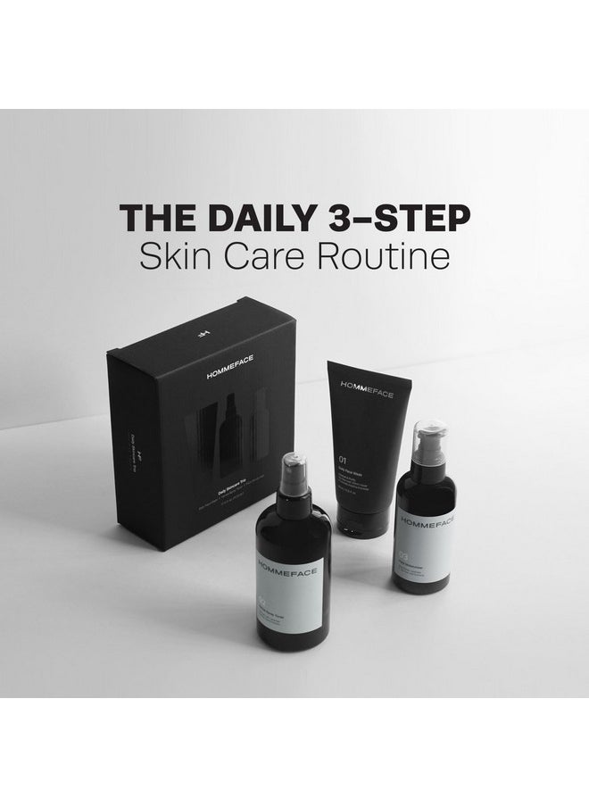 HOMMEFACE HommeFace Daily Trio Skin Care Set for Men, 3-Step Routine  - Image 2