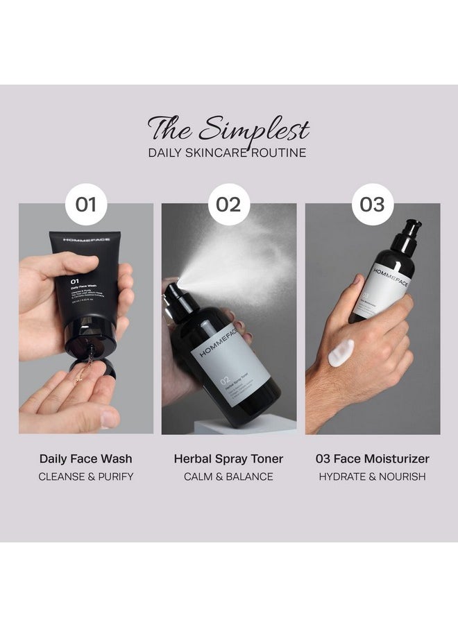 HOMMEFACE HommeFace Daily Trio Skin Care Set for Men, 3-Step Routine  - Image 3