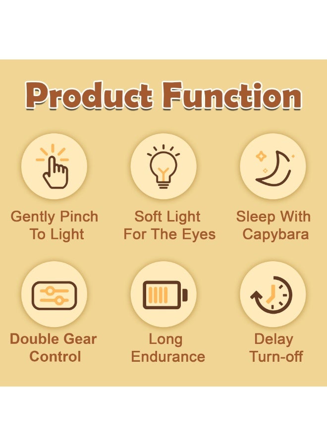 كوفوز مصباح البط القابل للضبط، مصباح USB قابل للشحن بتحكم لمس من السيليكون اللطيف لديكور غرفة الأطفال كهدية - Image 2