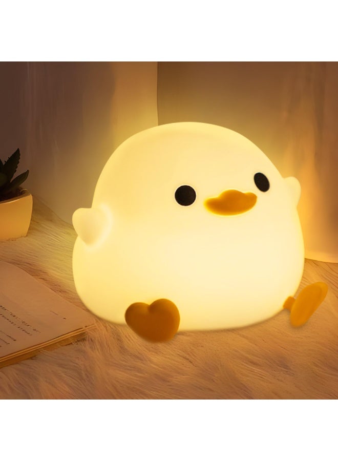 كوفوز مصباح البط القابل للضبط، مصباح USB قابل للشحن بتحكم لمس من السيليكون اللطيف لديكور غرفة الأطفال كهدية - Image 1