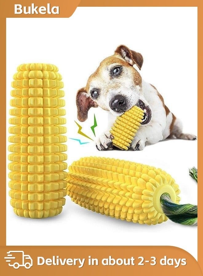 كيلا ألعاب مضغ للكلاب، ألعاب تفاعلية متينة غير قابلة للتدمير تصدر صريرًا، لعبة مضغ على شكل أسنان الجراء من عصا الذرة للسلالات الصغيرة والمتوسطة والكبيرة - Image 1