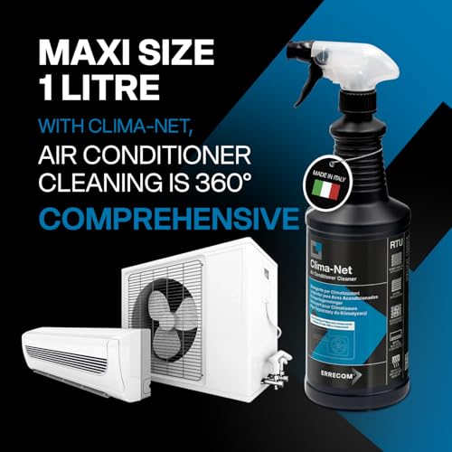 ERRECOM ClimaNet 34 fl oz Air Conditioner Cleaner for Central AC and Split AC Cleans Air Ducts AC Filters EvaporatorCondenser Coils Improves Airflow and Indoor Air Quality - Image 3