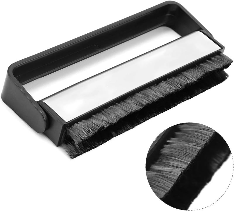 QWORK ® Vinyl Record Cleaning Brush & Needle Brush Kit - Carbon Fiber Brushes - Cleans Thoroughly without Damaging Vinyl Record - Image 4