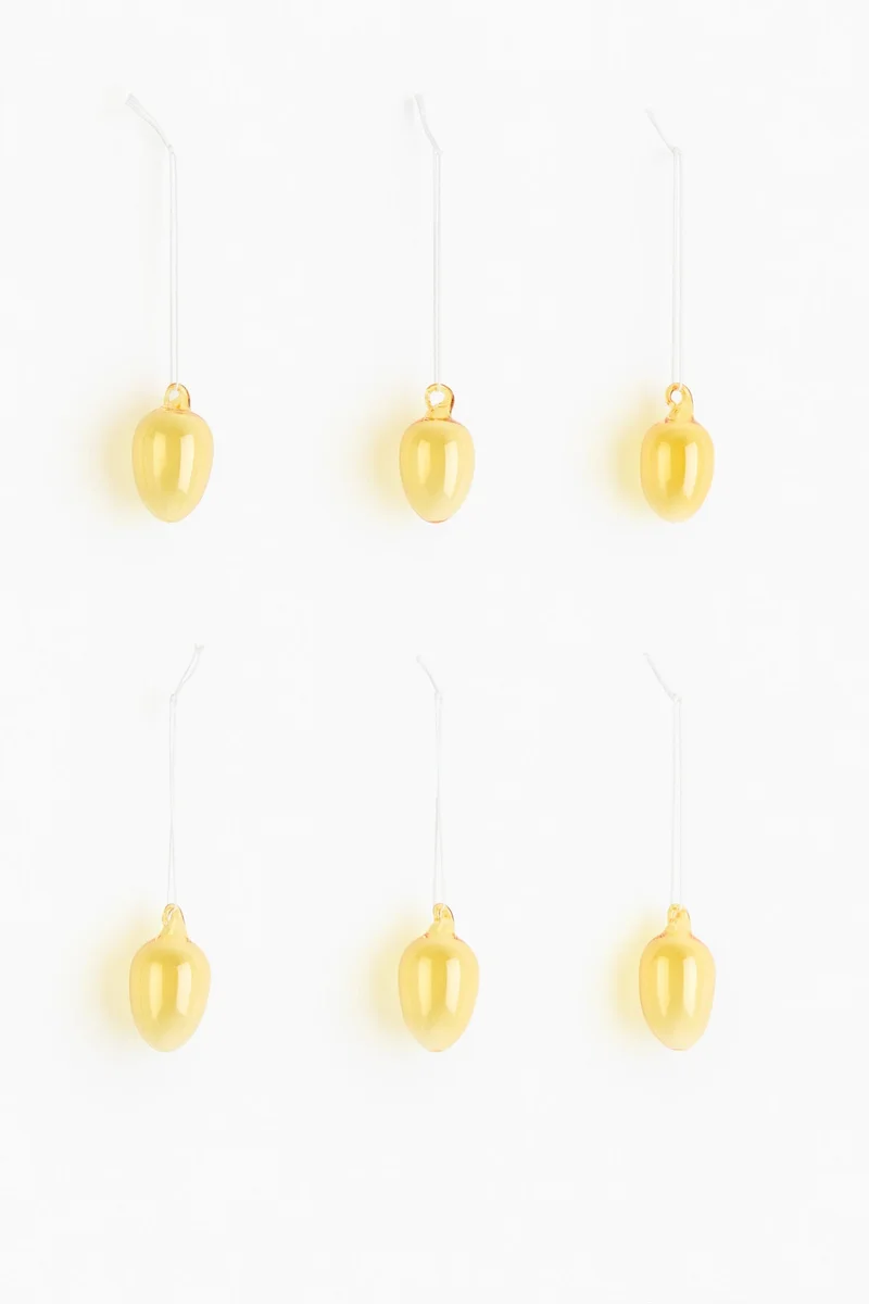 H&M 6-pack glass Easter decorations