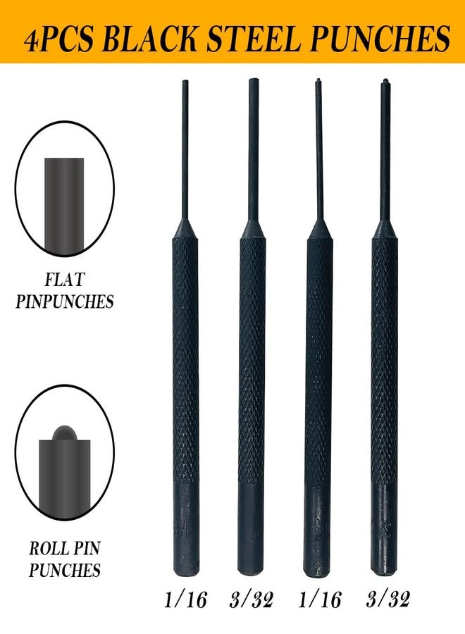 Socpuro 21 Pieces Roll Pin Punch Set, Pin Punch Set and Hammer with Brass, Hollow, Steel, Plastic Punches, Mechanical Repair Pin Punch Tools with Storage Case - Image 5