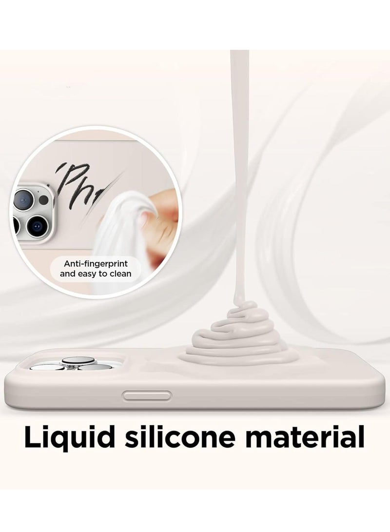 Raxoom [3-in-1] iPhone 15 Plus Case Bundle â€“ White Premium Liquid Silicone Shockproof Cover with 9H Tempered Glass Screen Protector - Image 3