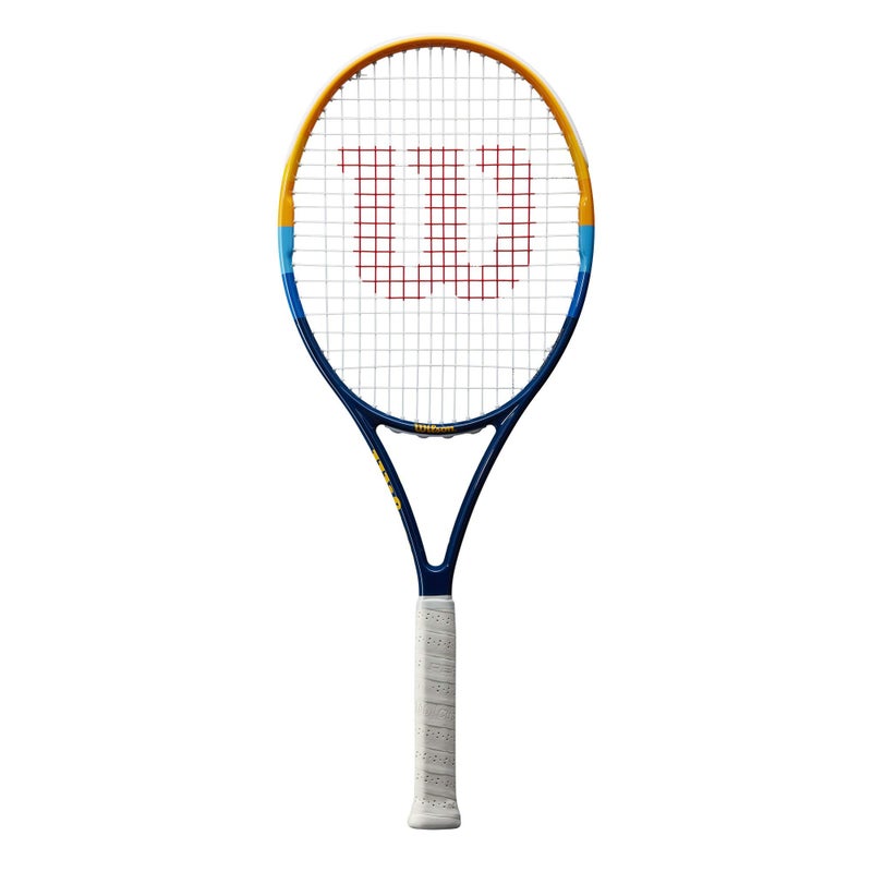 Wilson Profile Adult Recreational Tennis Racket - Grip Size 3 - 4 3/8", Blue/Orange - Image 1
