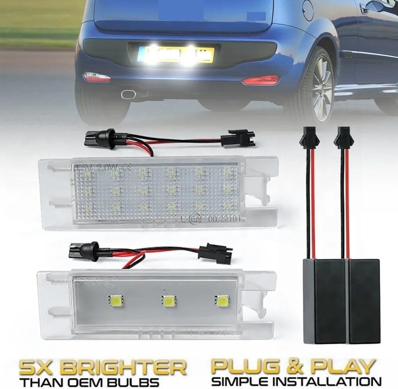 QASULER 18SMD LED License Plate Lights for Fiat Models - Image 2