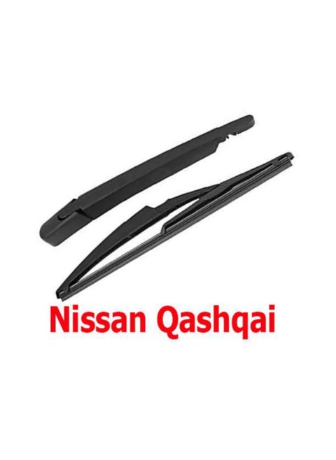 A car wiper arm for the rear window is suitable and compatible with Nissan Qashqai and some other car models. The wiper arm measures 12 inches and the arm measures approximately 11.5 inches.