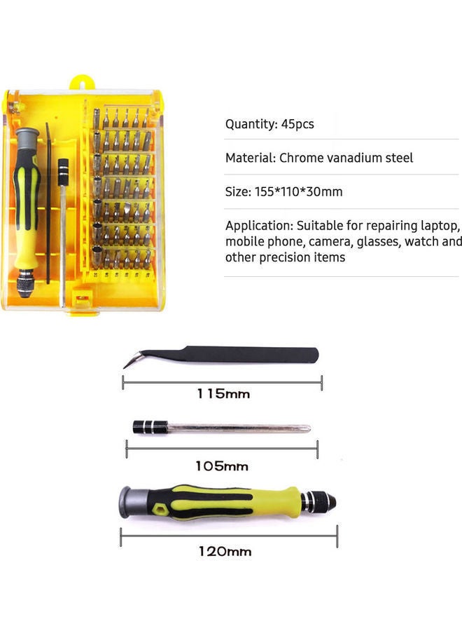 NIBEMINENT 45-In-1 Manual Mini Screwdriver Set Multicolour - Image 4