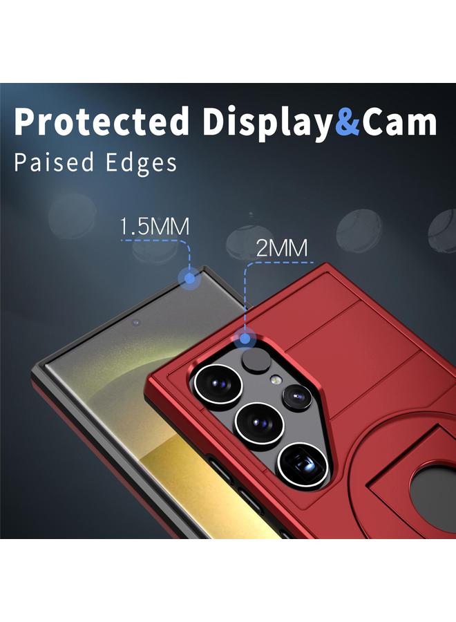 اس-توب جراب لهاتف Samsung Galaxy S24 Ultra 5G Armor MagSafe Ring Holder - Image 3