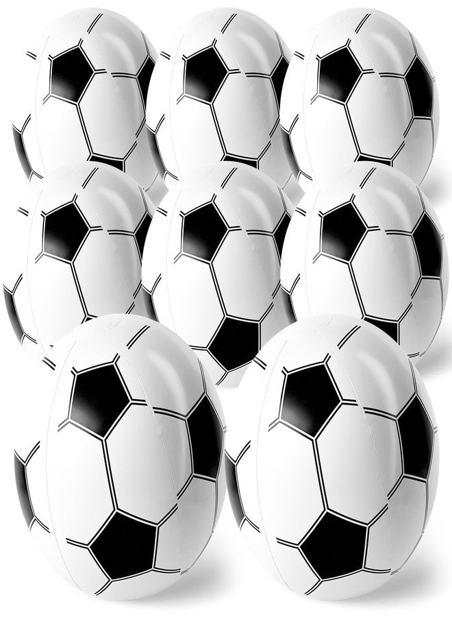 FUTUREPLUSX 8PCS Beach Balls, 12 Inches Inflatable Soccer Ball for Kids Summer Party Favors, Water Games, Hawaiian Tropical Theme Party Decorations - Image 1