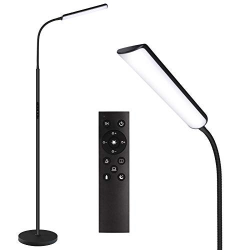 Dimunt LED Floor Lamp Bright 15W Floor Lamps for Living Room with 1H Timer Stepless Adjustable 3000K6000K Colors  Brightness Standing Lamp with Remote  Touch Control Reading Floor Lamps