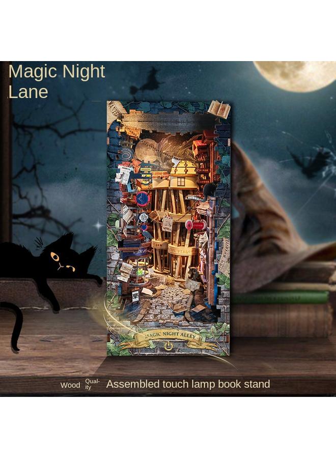 Bluejw Diy Cabin State Bridge Night Market 3D Handmade Assembled Book House Model Building Toy Birthday Gift - Image 1