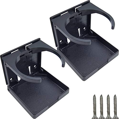 YOOHUA 2PCS Cup Holder Folding Drink Holders Car Cup Holder for Caravan Trucks Car RVs Vans Marine Boat Home Office - Image 1