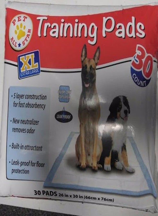 Pet All Star Training Pads Extra Large Puppy Pad 26 inch x 30 inch 30 count - Image 1