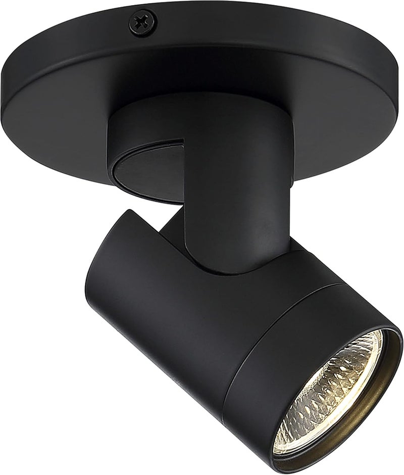 Nuvo Nuvo Lighting 621105 12W LED Adjustable Barrel Monopoint Ceiling and Wall Spotlight Black  - Image 1
