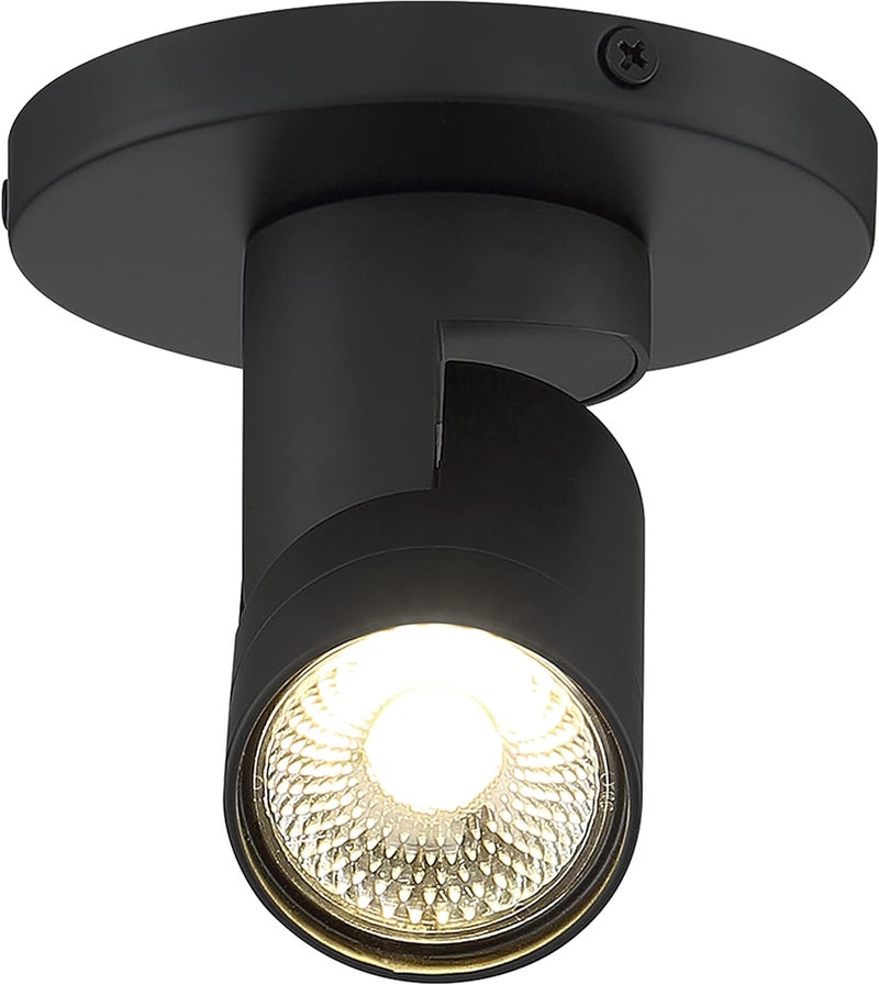 Nuvo Nuvo Lighting 621105 12W LED Adjustable Barrel Monopoint Ceiling and Wall Spotlight Black  - Image 2