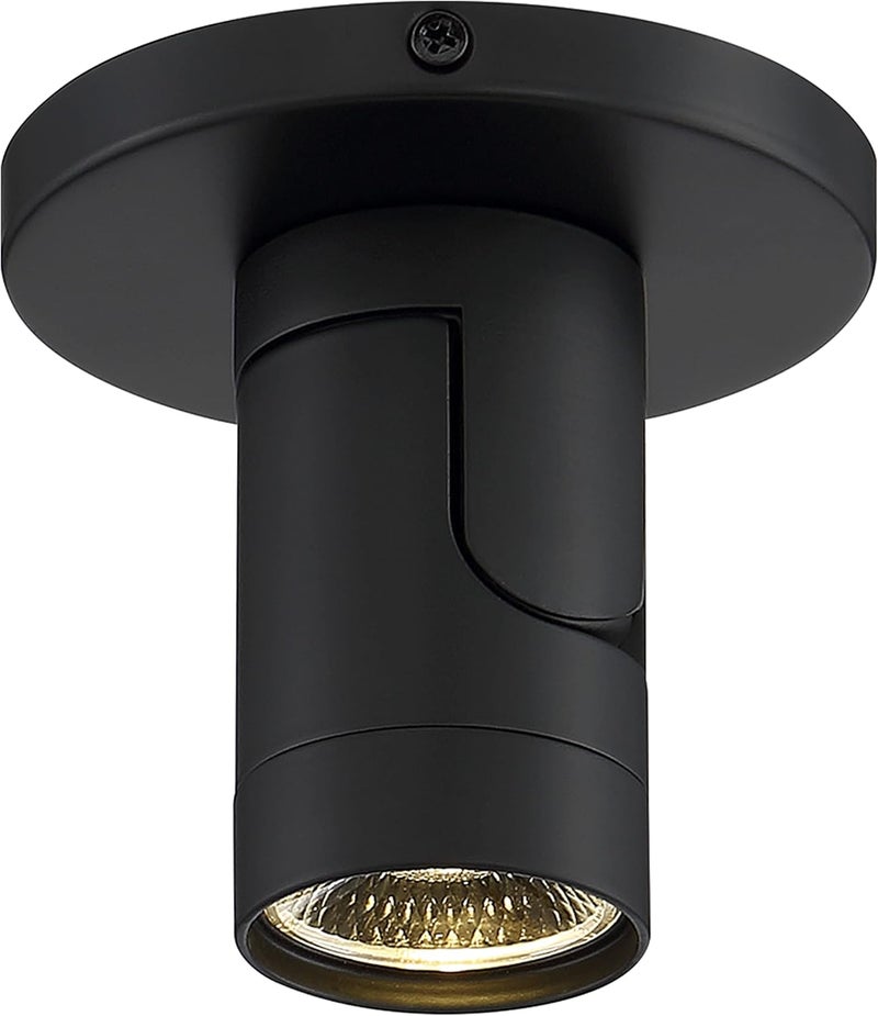 Nuvo Nuvo Lighting 621105 12W LED Adjustable Barrel Monopoint Ceiling and Wall Spotlight Black  - Image 3