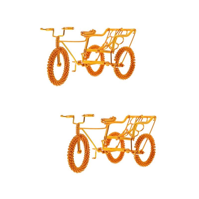 2pcs Vintage Tricycle Model Retro Tricycle Model Decoration for Home Cabinet Desktop - Image 1