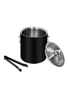 Ganeshi Ganeshi Stainless Steel Ice Bucket with Tong in Black Color15 Liter  - Image 2