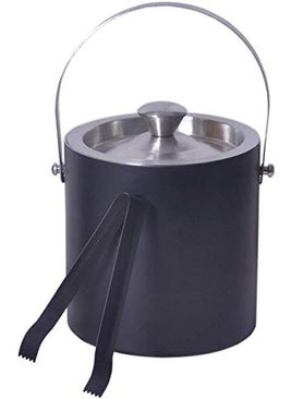 Ganeshi Ganeshi Stainless Steel Ice Bucket with Tong in Black Color15 Liter  - Image 1
