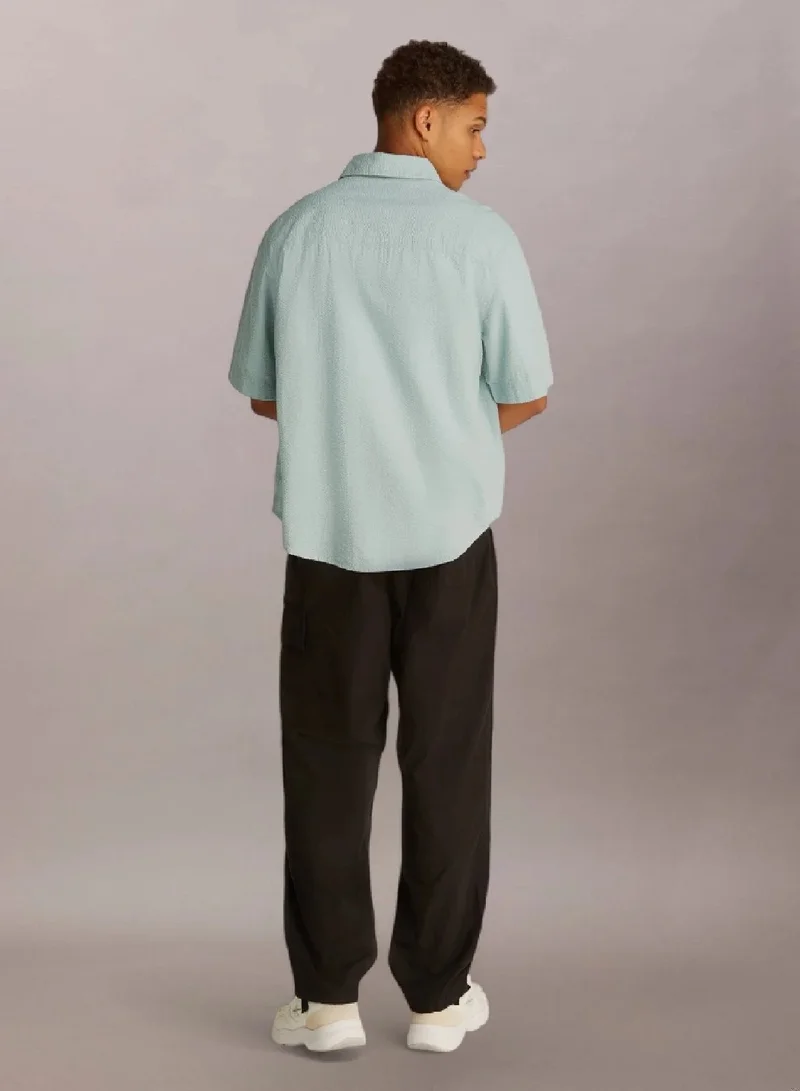 Calvin Klein Jeans Seersucker Short Sleeve Shirt