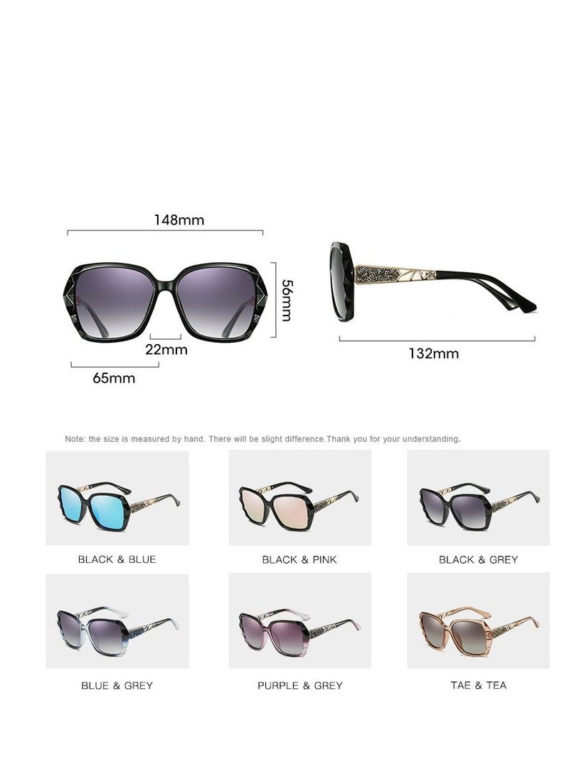 HDCRAFTER Women's Large Frame Polarized UV Resistant Sunglasses - Image 3